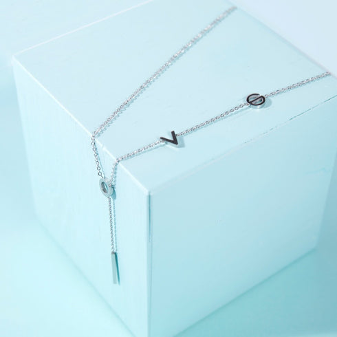 Amour | Argent | Collier Lasso